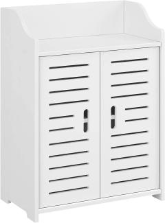 Badezimmerschrank Trosa 62x45x25 cm WPC Weiß en. casa