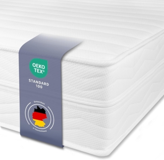 Träumegut24 - Orthopädische 16cm Kaltschaummatratze - 7-Zonen Matratze - Härtegrad H2 / H3 - ÖkoTex Rollmatratze (120x200 cm, H2)