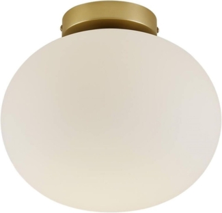 Nordlux Deckenleuchte ALTON, ohne Leuchtmittel, Opalglas mit Messing Gehäuse