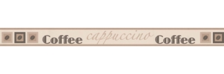 A.S. Création Bordüre Only Borders, aufgeschäumt, Motiv, gemustert, mit Schrift, Kaffee Bordüre selbstklebend Borte Wohnzimmer modern Design Wandtapete