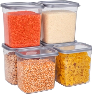 Jungengel Vorratsdose Set 6-teilig Vorratsdosen 2-Liter Lebensmittelboxen Aufbewahrungsdosen, BPA-Frei Kunststoff, (6-tlg), Stapelbar, Luftdicht, Mikrowellenkomform, Spülmaschine, BPA-Frei