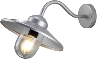 Elstead Lighting Klampenborg Wandleuchte 1-Light Silber IP44 E27