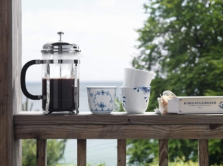 Thermobecher - 260 ml Blue Fluted Mega Royal Copenhagen Becher - Mikrowelle geeignet, Spülmaschinenfest