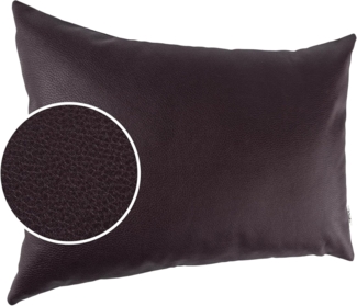 Kisska Dekokissen Kissenhülle KUMO atmungsaktive Kunstleder Kissenbezug Zierkissen, Kissenüberzug ohne Füllung Leder-Optik UNI 50x30 cm Einfarbig Braun
