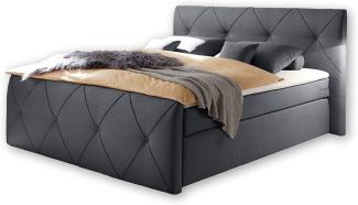 Boxspringbett 180x200 cm CALGARY 2, Anthrazit H2