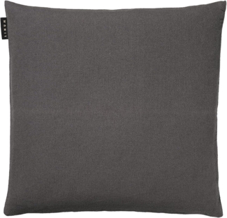 LINUM PEPPER Premium Kissenhülle für Dekokissen 40x40 cm, 100% Baumwolle, Maschinenwaschbar, Granitgrau