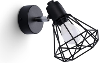 SOLLUX SL. 1105 Wandleuchte ARTEMIS 1XE14 40W Stahl schwarz L:18cm B:15cm H:18cm dimmbar