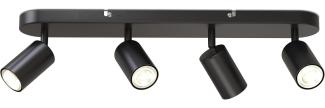 B.K.Licht LED Deckenspot LED Deckenlampe 55cm 4-flammig Spots schwenkbar schwarz-matt BKL1448, ohne Leuchtmittel, Abhängig vom Leuchtmittel - Warmweiß / Neutralweiß / Kaltweiß, Retro Industrial Design Deckenleuchte GU10 Wohnzimmer Schlafzimmer