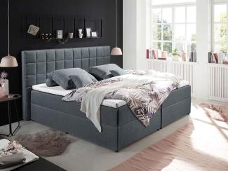 Boxspringbett ALASKA 6 Boxbett anthrazit Bettkasten 180x200