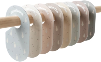 3 Sprouts - Größentrenner Baby für Kleiderstange, Grössentrenner Baby, Doppelseitiges Babykleidung Schrankteiler für Neugeborenen – Kaninchen