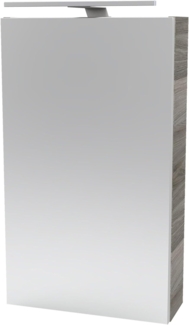 Fackelmann SBC LUXOR Gäste-WC Spiegelschrank 40 cm, Grau, rechts