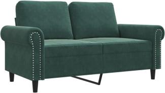 vidaXL 2-Sitzer-Sofa Dunkelgrün 120 cm Samt 359521