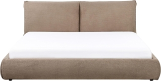 Bett mit Lattenrost Bouclé VINAY 180 x 200 cm Taupe