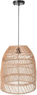 VIVANNO Hängeleuchte Rattan PURE Rund - Beige, ohne Leuchtmittel, 40x40 cm