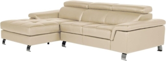 Ecksofa Leder MISHIMA - Taupe - Ecke Links