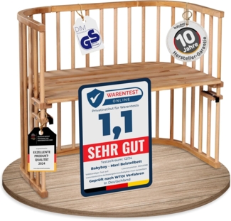 Babybay 'Maxi' Beistellbett Buche seidenmatt klarlackiert