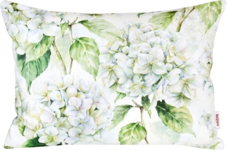 beties Kissenhülle Landlust-Hortensie, (1 Stück), 100% Baumwolle, Hortensien in weiß, verschiedene Größen