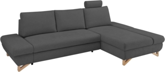 Ecksofa Skalm in grau mit Bettfunktion 284 cm