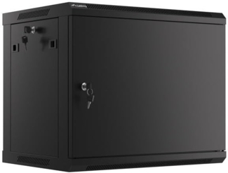 LANBERG 19 9U 600x450 Wandgehäuse Metalltür (FlatPack) sw
