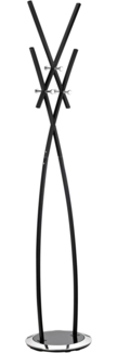 ALCO-Albert 2876-11 - Garderobenständer aus Metall, ca. 182 x 37 x 37 cm, schwarz