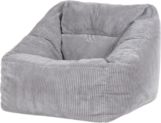 icon 'Morgan' Sitzsack-Sessel, Cord, Grau, 100 x 80 cm