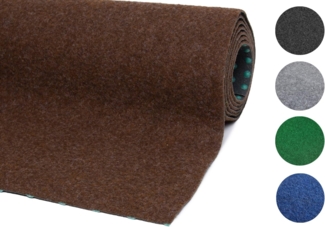 misento Kunstrasen Outdoor Teppich - wetterfester Rasenteppich für Balkon, Terrasse & Garten - leicht zu verlegen - 400x300 cm, Braun