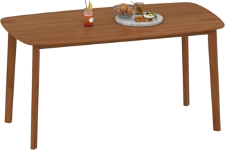 HOMCOM Esstisch 150 x 80 cm Küchentisch für 6 Personen (Holztisch, 1-St, Esszimmertisch), für Küche, Esszimmer und Wohnzimmer Hellbraun