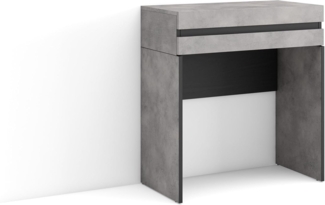 Skraut Home | Konsolentisch, Flurtisch | Beistelltisch für Eingang | 70 x 75 x 35 cm | mit Schublade | Eingangstisch | Moderner Stil | Zement