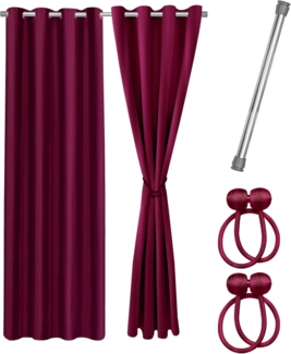Cozyor Verdunkelungsvorhang Set mit 2x Vorhang + 2x Magnethalter + wahlweise mit Stange, Ösen (2 St), verdunkelnd, Mikrofaser Polyester