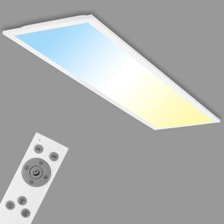 Di-Ka LED Deckenleuchte Piatto Deckenlampe Ultraflach 100x25cm Weiß CCT-LED 24W