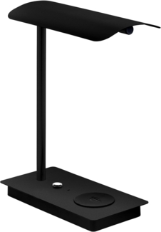 Eglo 99829 Tischleuchte ARENAZA Stahl, Kunststoff schwarz LED 5,8W 3000K L:24cm B:13cm H:32cm mit Touchdimmer und QI Charger