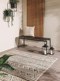 benuta Outdoorteppich Cleo, rechteckig, Höhe: 5 mm, Kunstfaser, Berber, Ethno-Style, Wohnzimmer