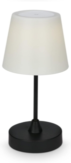 BRILONER Leuchten - LED Außen-Tischlampe Akku, Dimmbar, LED Tischleuchte Kabellos, Dekolampe, Touchfunktion, IP44, 4000K Neutralweiß, Schwarz-Weiß, 300x145 mm (HxD), 7032-415