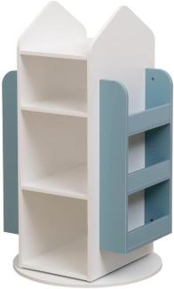 HOME DELUXE Kinderregal drehbar JUNA - 60 x 60 cm Blau