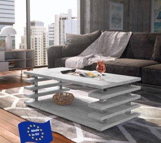 designimpex Couchtisch DC-3 Design Wohnzimmertisch Tisch mit / ohne Rollen
