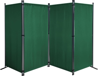 Quick Star Paravent Paravent 4tlg. 165x220 cm Grün
