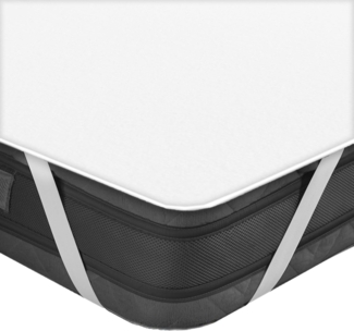 Komfortec wasserdichter Matratzenschoner 140x200 cm, Atmungsaktive Matratzenauflage, ohne Knistern Matratzenschutz, Inkontinenzunterlage, Weiß