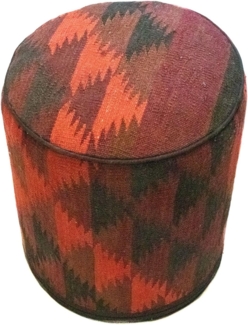 Sonderform,XS / 80 cm Ø Rund & kleiner,Mehrfarbig,Patchwork,Schurwolle,Afghanistan
