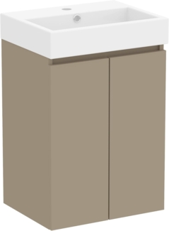 Baikal Mini-Badezimmerschrank, montiert, 2 Türen mit Waschbecken, Badezimmerschrank, Keramikwaschbecken, 45 cm Fango.