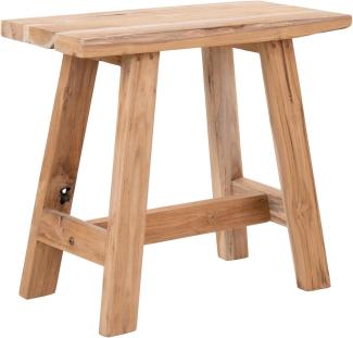 House Nordic Hocker in Braun, Teak - 50x45x25cm (BxHxT)