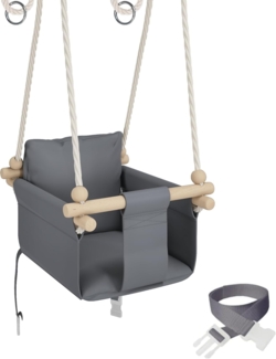 MAMOI® Schaukel | Babyschaukel | Schaukel indoor Kinder | Holzschaukel Baby | Kinderschaukel Holz | Indoor Babyschaukel | Indoor Schaukel + SICHERHEITSGURT | CE | 100% ECO | Made in EU