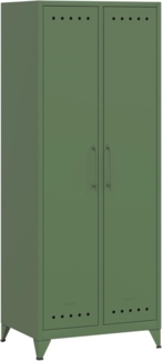 Bisley Fern Maxi Kleiderschrank aus Metall | Metallschrank im Retro-Instustrial Design in olivgrün, FERMAX-623