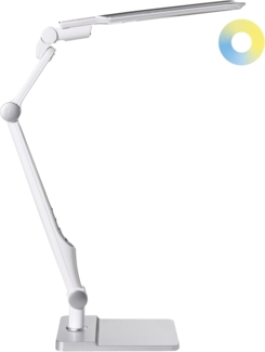 LED Schreibtischlampe PEGASI mit Dimmer Silber