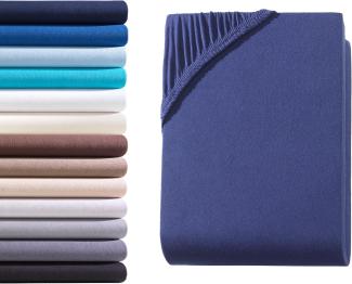 Hometex Premium Textiles Spannbettlaken Exclusive bis 25 cm Steghöhe, Jersey, Gummizug: rundum, 100% Baumwolle, Premium Qualität 160 g/m²