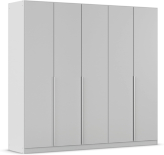 Rauch Möbel Alabama Drehtürenschrank Schrank Kleiderschrank Grau, 5-türig, inkl. Zubehörpaket Premium, 3 Kleiderstangen, 6 Einlegeböden, 3 Schubkästen, BxHxT 226 x 210 x 54 cm