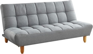 Vente-unique - Schlafsofa Klappsofa 3-Sitzer - Stoff - Grau - ESTEBAN