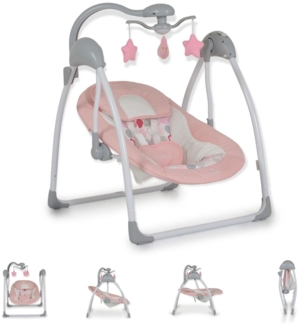 Cangaroo Babywippe elektrisch Jessica Spielbogen Musikfunktion Schaukelfunktion rosa