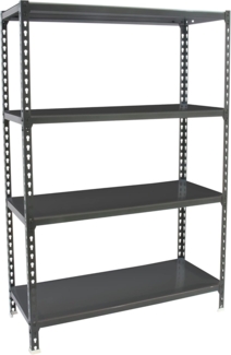 Simonrack Schwerlastregal, Lagerregal, 150 x 120 x 30 cm, Metallregal, Kellerregal, Biegestelle 200 kg, 4 Fachböden, Antracite - Simonclick