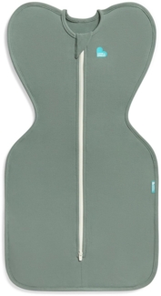Love To Dream Swaddle Up, Größe S, 3,5–6 kg, Dunkeloliv, bequeme Passform, unterstützt gesunden Schlaf, 1,0 Tog für 20–24 °C, maschinenwaschbare Baumwolle, Von Hebammen empfohlen, Doppelreißverschluss