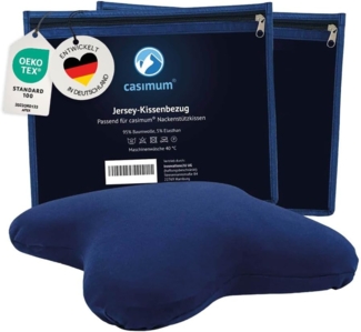 casimum Kissenbezug Schmetterling BLAU, Passend für Seitenschläferkissen 56x48 cm, Doppelpack (2 Stk)